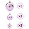 vidaXL Christmas Bauble Pink Plastic Small, medium Durable