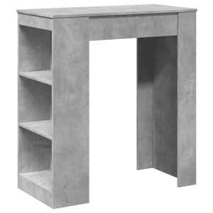 vidaXL Bar Table Concrete Grey Engineered Wood Large Bar Table