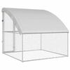vidaXL Dog Kennel with Storage Silver 6.56 x 6.56 x 6.56 ft Steel