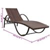 vidaXL Outdoor Bench Brown, Cream White PE Rattan, Powder-coated Steel