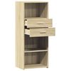 vidaXL Highboard Sonoma Oak Engineered Wood 19.7 x 16.7 x 48.8 in
