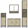 vidaXL Bathroom Furniture Set Sonoma Oak Engineered Wood, Metal Large