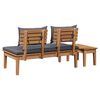 vidaXL Garden Bench 2 pcs Brown Solid Teak wood