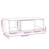 vidaXL Coffee Table White Engineered wood 40.2x19.7x14.2 in Coffee Table