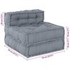 vidaXL Modular Sofa 4 pcs Grey Fabric