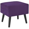 vidaXL Bedside Cabinet Dark Purple Velvet, Solid Pinewood Compact