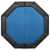 vidaXL Poker Table Blue Engineered wood, felt, artificial leather, steel
