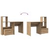 vidaXL Desk Artisan Oak 51.77 x 19.69 x 41.93 in Engineered Wood