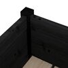 vidaXL Garden Planter Set of 2 Black Solid pinewood