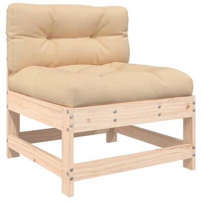 vidaXL 7 Piece Patio Lounge Set with Cushions Solid Wood