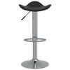 vidaXL Bar Stool Black Faux Leather Adjustable Bar Stool Round