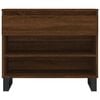 vidaXL Shoe Cabinet Brown Oak Engineered wood, metal Medium Shoe Cabinet