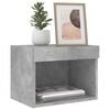 vidaXL Nightstand Set of 2 Concrete Gray Engineered Wood Nightstand
