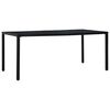 vidaXL Outdoor Table Black E-coated and powder-coated steel