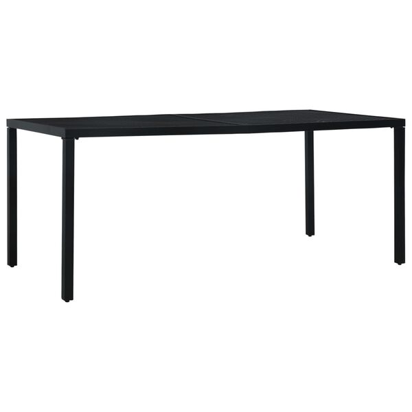 vidaXL Outdoor Table Black E-coated and powder-coated steel
