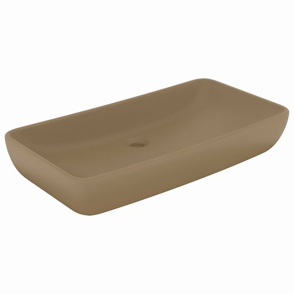 vidaXL Luxury Basin Rectangular Matt Cream 28.0x15.0" Ceramic