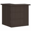 vidaXL Garden Bar Set Brown, Cream White PE Rattan, Steel, Polyester, Foam