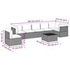 vidaXL Garden Lounge Set Grey PE rattan, Powder-coated steel, Polyester, PVC