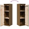 vidaXL Wall Cabinet Honey Brown Solid Pinewood 11.8x11.8x39.4 in