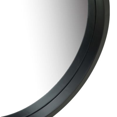 vidaXL Wall Mirror with Strap 16.7" Black