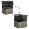 vidaXL Garden Sofa Set Grey PE Rattan Large Adjustable Feet