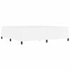vidaXL Bed Frame with Mattress White 78.74 x 78.74 in Fabric