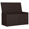 vidaXL Cushion Box Brown Polypropylene Large Cushion Box Rectangular