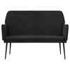 vidaXL Bench Black Velvet (100% polyester), metal, plywood Medium Bench