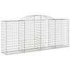 vidaXL Gabion Basket Set of 5 Silver Galvanized Iron 118.1x19.7x55.1 in