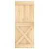 vidaXL Sliding Door with Hardware Set 33.5x82.7" Solid Wood Pine