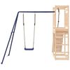 vidaXL Outdoor Playset Natural wood, Blue Solid pine wood Large Durable