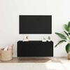 vidaXL TV Cabinet Set Wall-mounted Black Oak 39.37 x 11.81 x 16.14 in