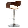 vidaXL Bar Chair Set of 2 Cream and brown