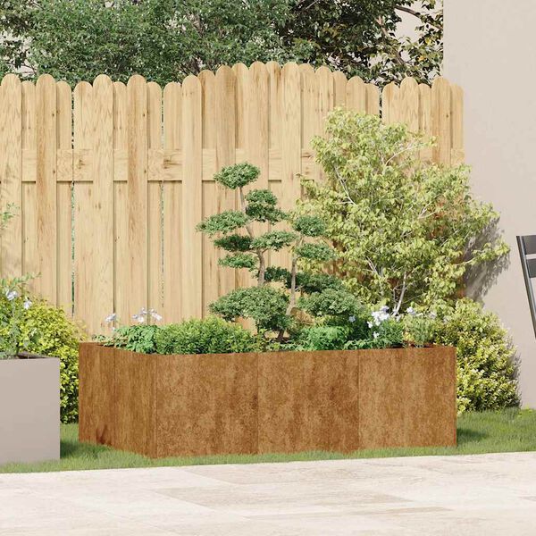 vidaXL Planter Rusty Weathering steel Large Decorative Inlays Planter