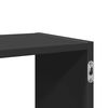 vidaXL Wall Shelf Black Engineered wood Compact Wall Shelf Rectangular