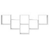 vidaXL Wall Shelf White Engineered Wood Large Wall mounting Wall Shelf