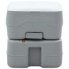 vidaXL Camping Toilet Manual Grey and White 16.34 x 14.37 x 14.76 in
