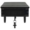 vidaXL Side Table Black MDF 43.3x21.7x16.9 in Decorative Inlays