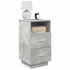 vidaXL Bedside Cabinet Concrete grey Engineered wood Medium