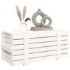 vidaXL Storage Box White Solid pinewood Medium Storage Box Rectangular