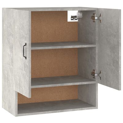 vidaXL Wall Cabinet Concrete Gray 23.6"x12.2"x27.6" Engineered Wood
