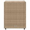 vidaXL Garden Storage Cabinet Beige PE Rattan, Powder-Coated Steel Medium