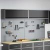 vidaXL Tool Cabinet and Pegboard Set 6 pcs Black 200 x 25 x 115 cm