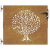 vidaXL Garden Gate 33.5x29.5" Corten Steel Tree Design