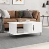 vidaXL Coffee Table White Engineered wood, Iron 35.4 x 19.7 x 15.7 in