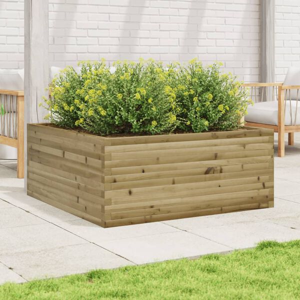 vidaXL Garden Planter Brown Vacuum pressure impregnated pinewood Large