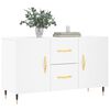vidaXL Sideboard White Engineered wood, metal Sideboard Rectangular