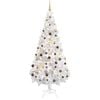 vidaXL Christmas Tree White PVC Medium Christmas Tree Cone-shaped