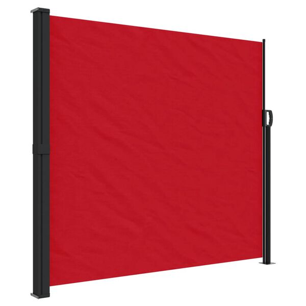 vidaXL Retractable Side Awning Red Polyester with PU coating 70.9x236.2 in