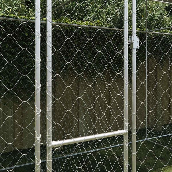 vidaXL Dog Cage Silver 600 x 200 x 256 cm Galvanised Steel
